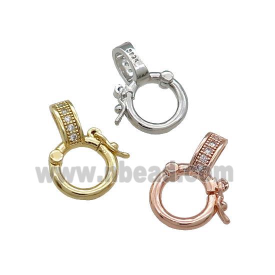 Copper Bails Pave Zircon Mixed