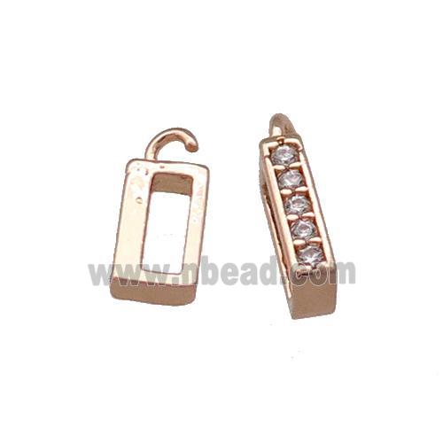 Copper Bail Pave Zircon Rose Gold