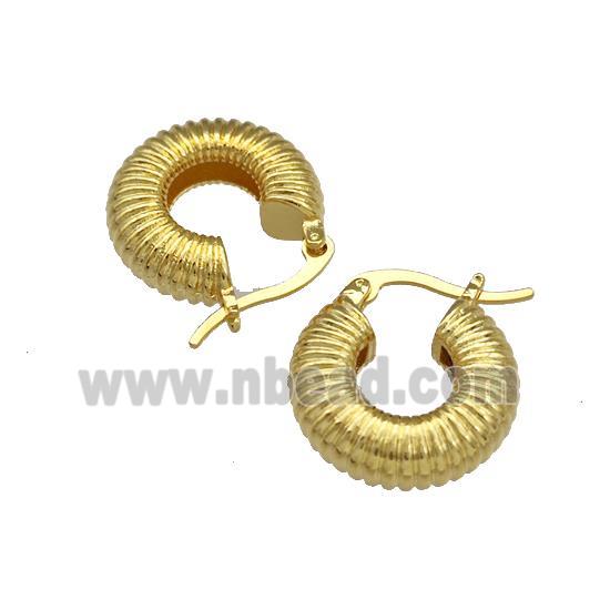 Copper Latchback Earrings Gold Plated