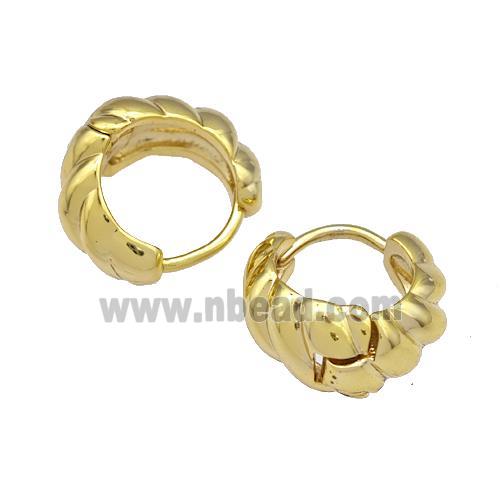 Copper Latchback Earrings Gold Plated