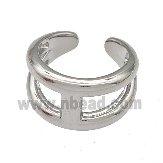 Copper Rings Platinum Plated