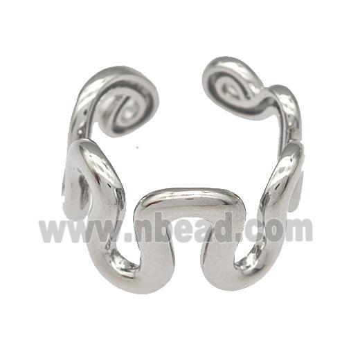 Copper Rings Platinum Plated