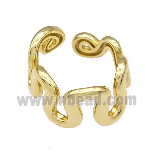 Copper Rings Gold Plated