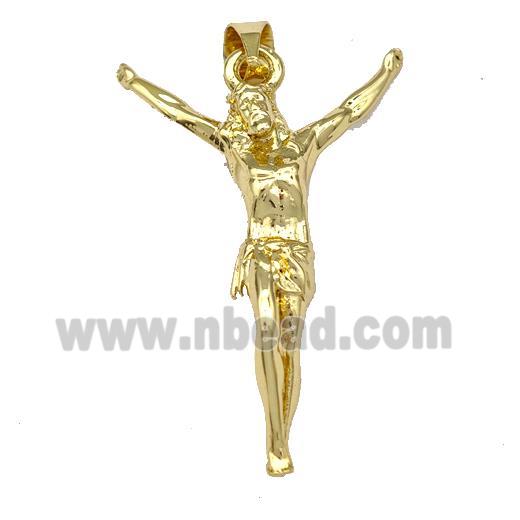 Jesus Charms Copper Pendant Gold Plated