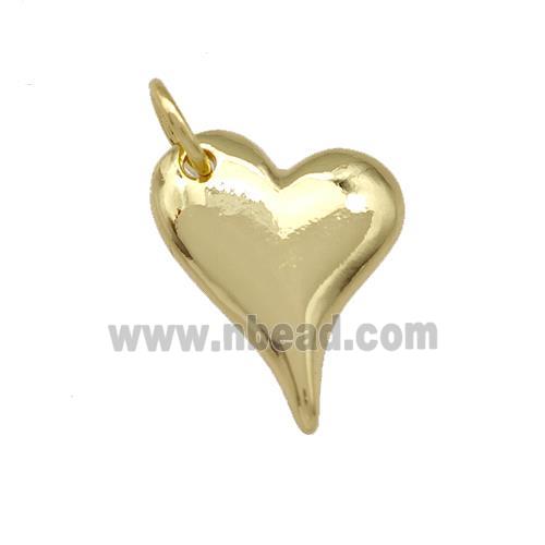 Copper Heart Pendant Gold Plated