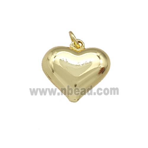 Copper Heart Pendant Hollow Gold Plated