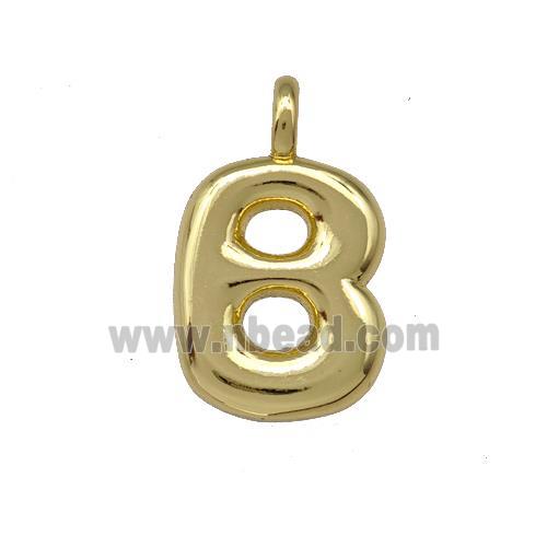 Copper Letter-B Pendant Gold Plated