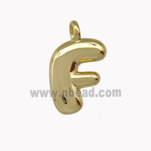 Copper Letter-F Pendant Gold Plated