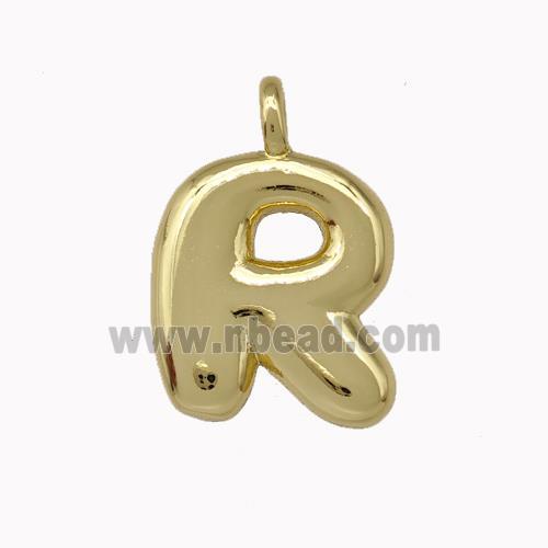 Copper Letter-R Pendant Gold Plated