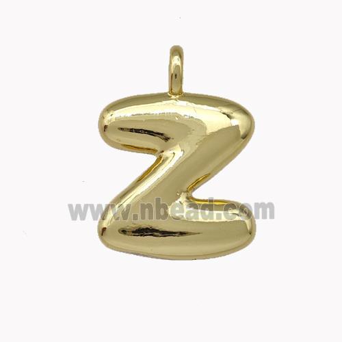 Copper Letter-Z Pendant Gold Plated