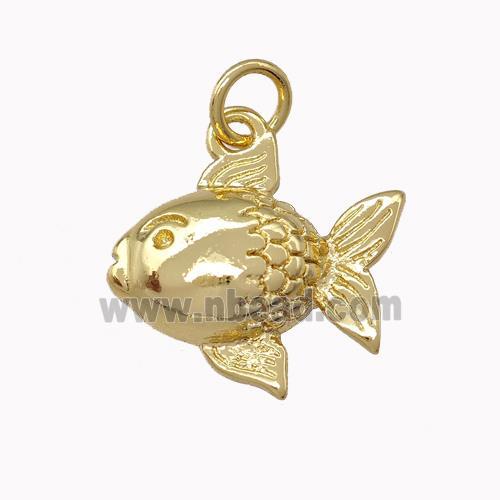 Copper Fish Pendant Gold Plated