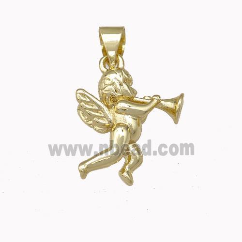 Copper Angel Pendant Gold Plated