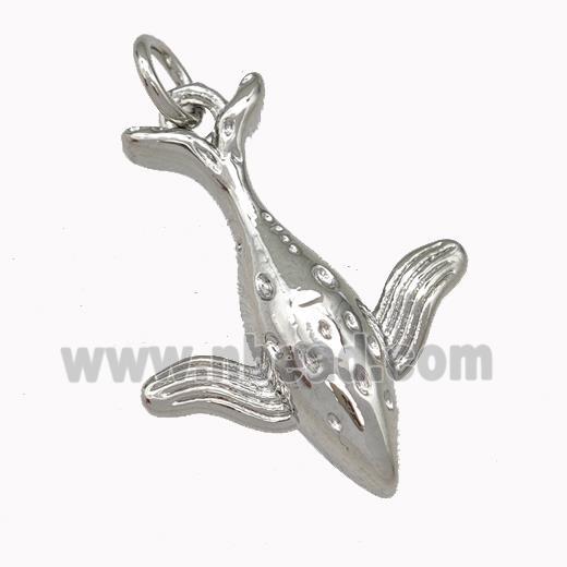 Copper Shark Charms Pendant Platinum Plated