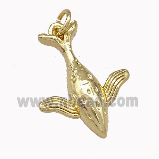 Copper Shark Charms Pendant Gold Plated