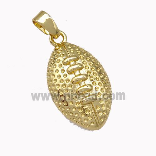 American Football Charms Copper Rugby Pendant Sport Gold Plated