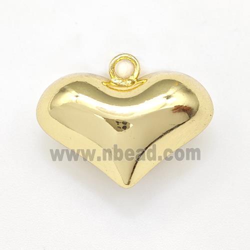 Copper Heart Pendant Hollow Gold Plated