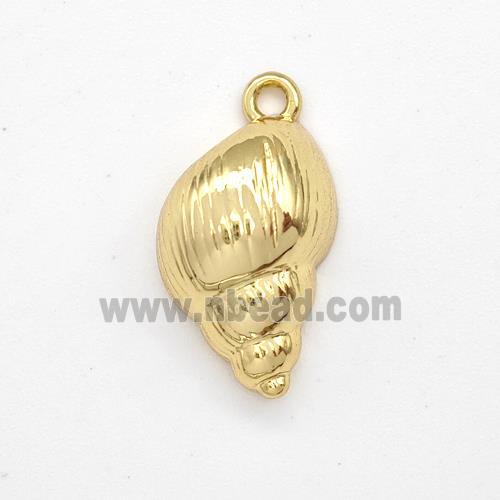 Conch Shell Charms Copper Pendant Gold Plated