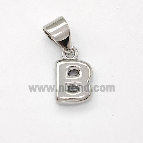 Copper Letter-B Pendant Platinum Plated