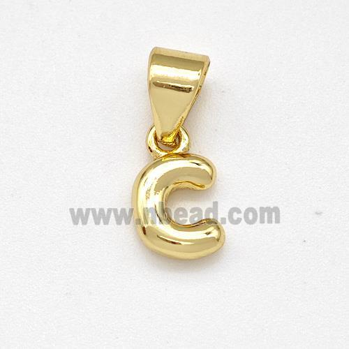 Copper Letter-C Pendant Gold Plated