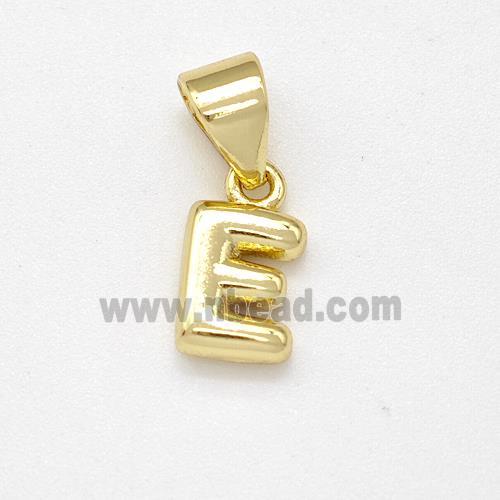 Copper Letter-E Pendant Gold Plated