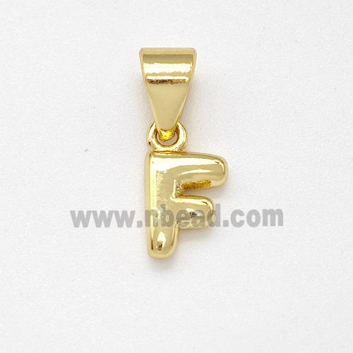 Copper Letter-F Pendant Gold Plated