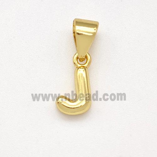 Copper Letter-J Pendant Gold Plated