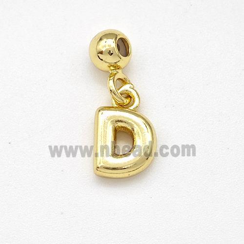 Copper Letter-D Pendant Gold Plated