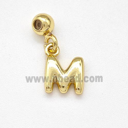 Copper Letter-M Pendant Gold Plated