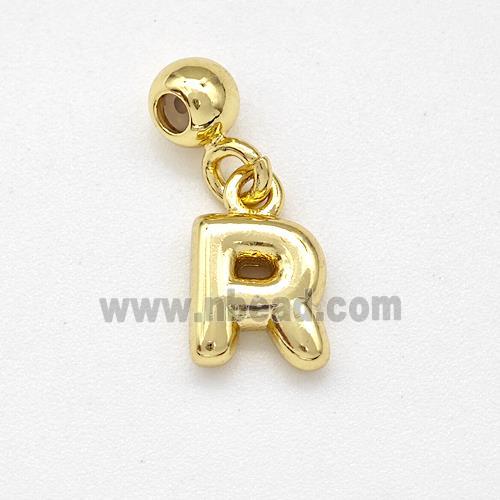 Copper Letter-R Pendant Gold Plated