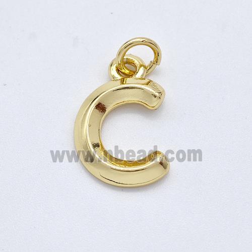 Copper Letter-C Pendant Gold Plated