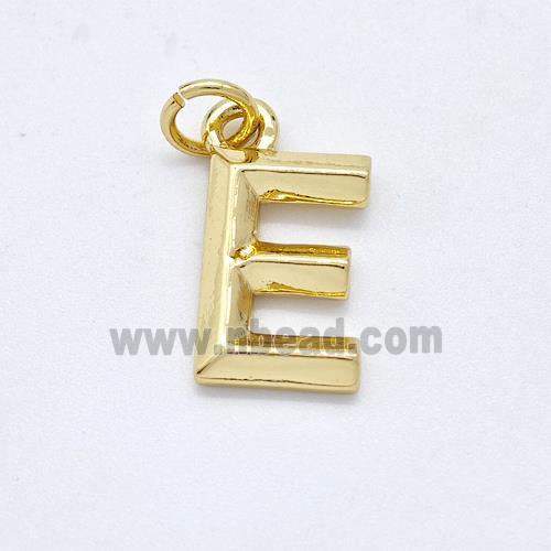 Copper Letter-E Pendant Gold Plated