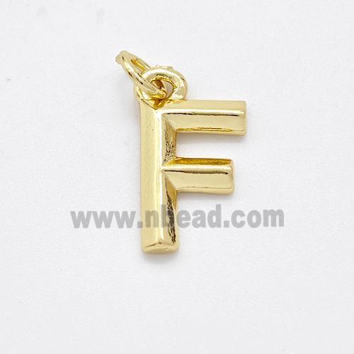 Copper Letter-F Pendant Gold Plated