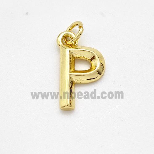 Copper Letter-P Pendant Gold Plated