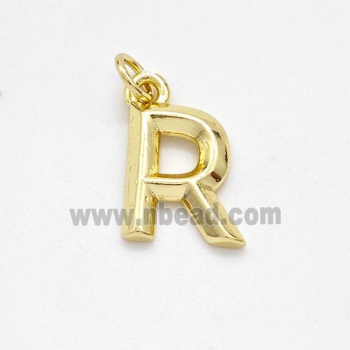 Copper Letter-R Pendant Gold Plated