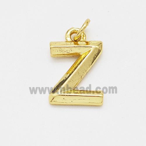 Copper Letter-Z Pendant Gold Plated