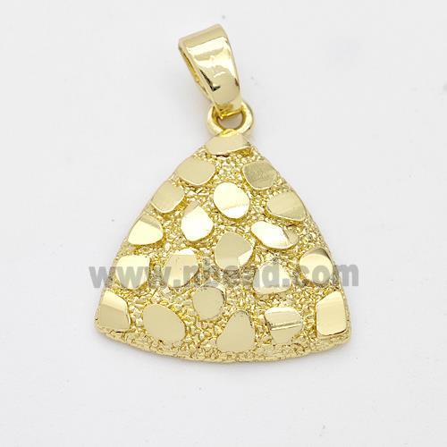 Copper Triangle Pendant Nugget Gold Plated