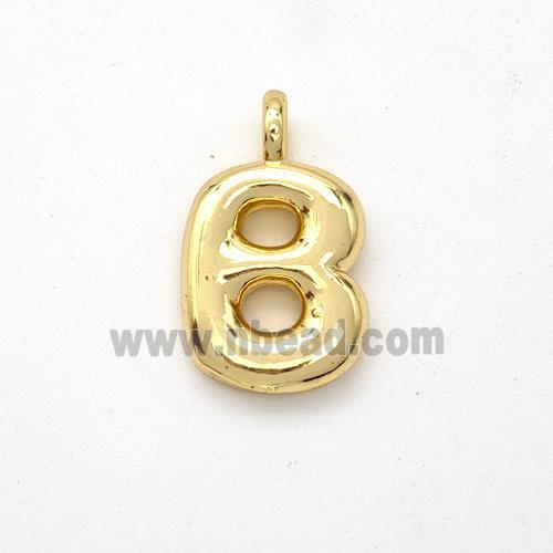 Copper Letter-B Pendant Gold Plated