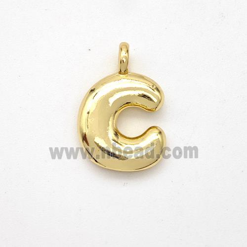 Copper Letter-C Pendant Gold Plated