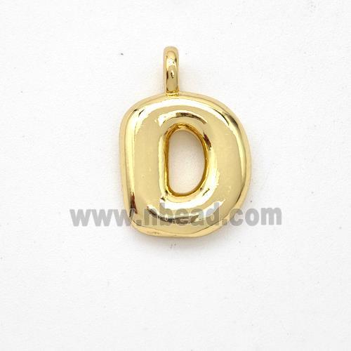 Copper Letter-D Pendant Gold Plated