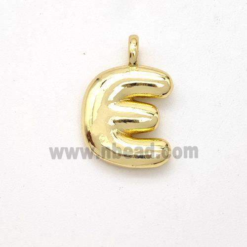 Copper Letter-E Pendant Gold Plated