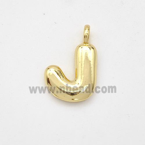 Copper Letter-J Pendant Gold Plated