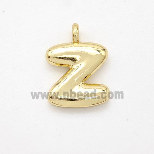 Copper Letter-Z Pendant Gold Plated