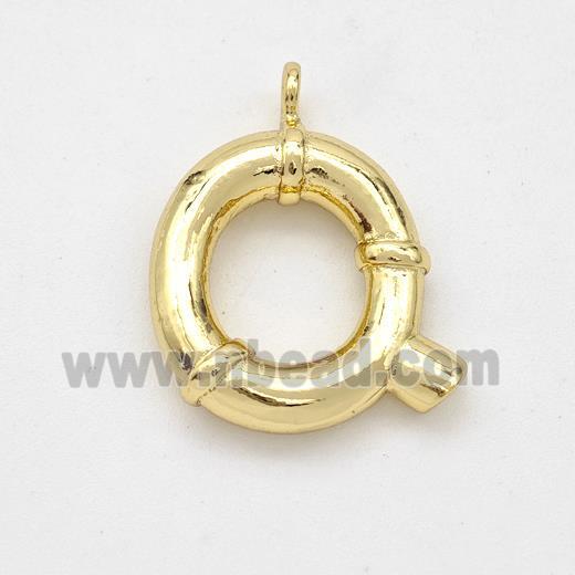 Copper Letter-Q Pendant Gold Plated