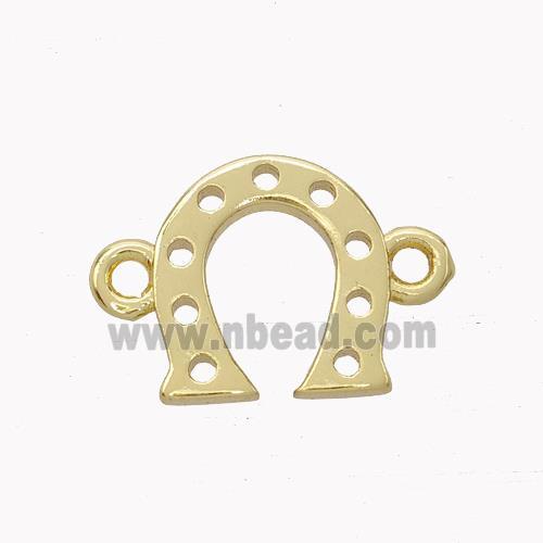 Copper Horseshoe Connector Gold Plated