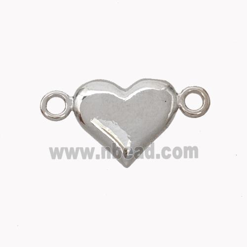 Copper Heart Connector Platinum Plated