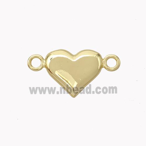 Copper Heart Connector Gold Plated