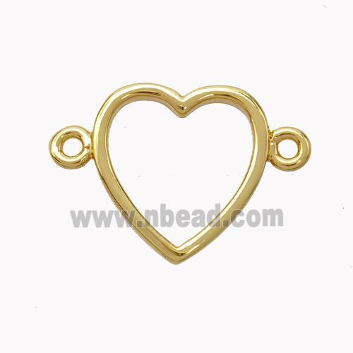 Copper Heart Connector Gold Plated