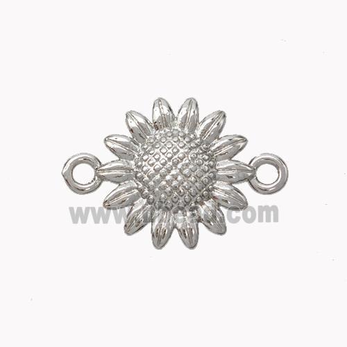 Copper Sunflower Connector Platinum Plated