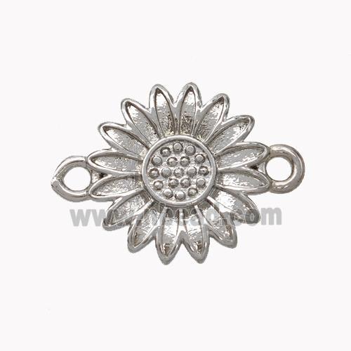 Copper Sunflower Connector Platinum Plated