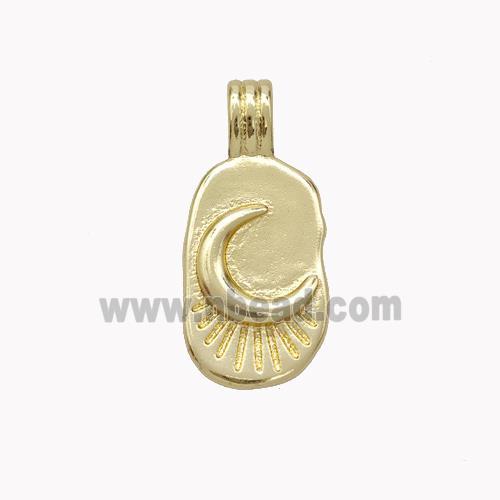 Copper Moon Pendant Gold Plated